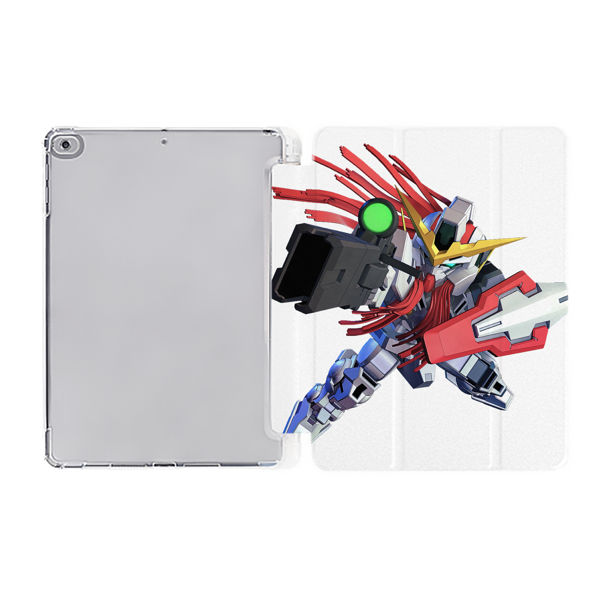 （画像用） 機動戦士ガンダム Mobile Suit Gundam IPad ケース ペン収納付き 三つ折りスタンド PUレザー×シリコン 対応機種9.5/10.5/10.9インチ